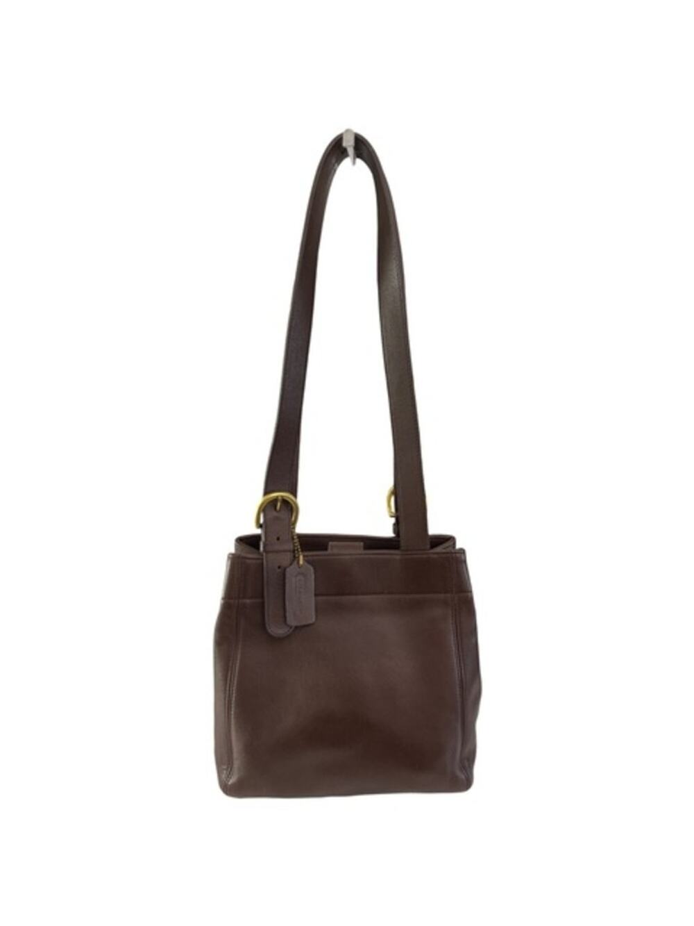 Coach Vintage Waverly Brown Leather Shoulder Bag 90s USA Style E7C-4157